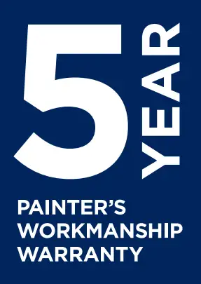 5 year painters workmanship warrenty logo